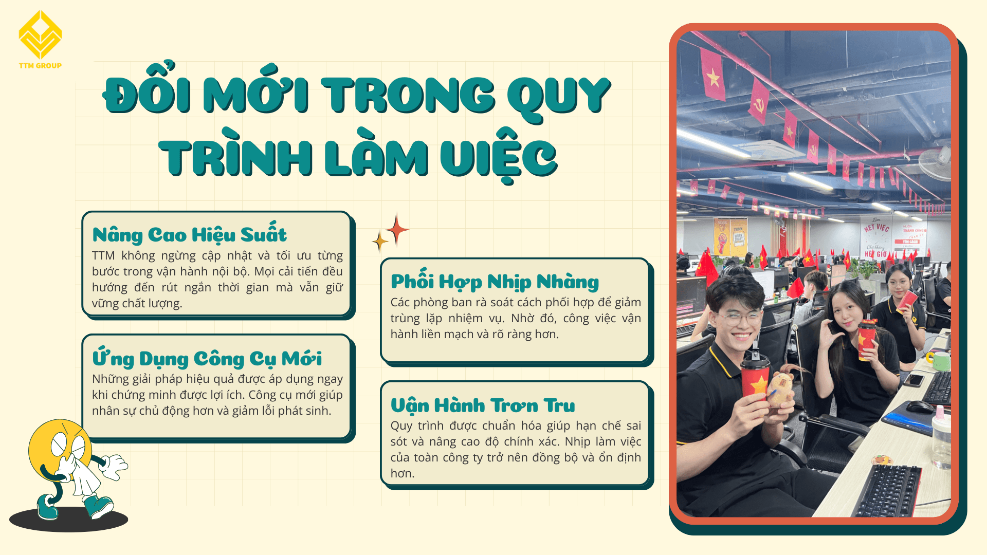 Tinh Thần “Luôn Đổi Mới” – Cách TTM Group Áp Dụng Vào Công Việc Hàng Ngày